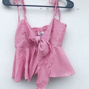 Striped up top